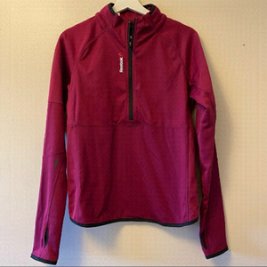 Reebok 1/2 Zip Fleece Lined Running Workout Top